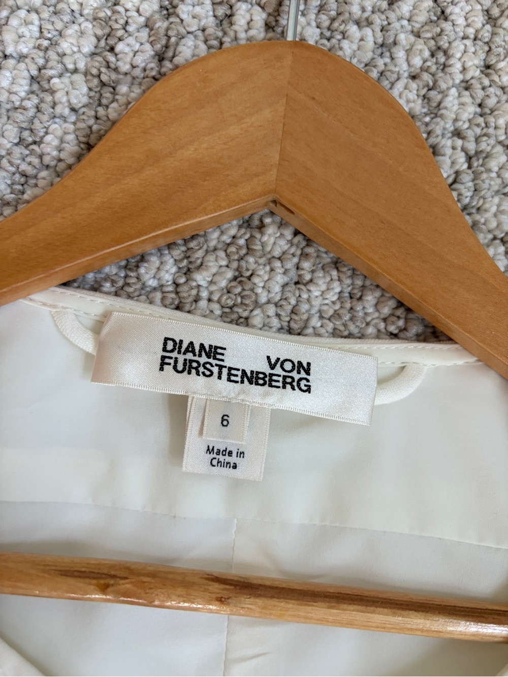 Diane Von Furstenberg White Cream Cotton Linen Sleeveless Dress Pockets Size 6 - Picture 11 of 16